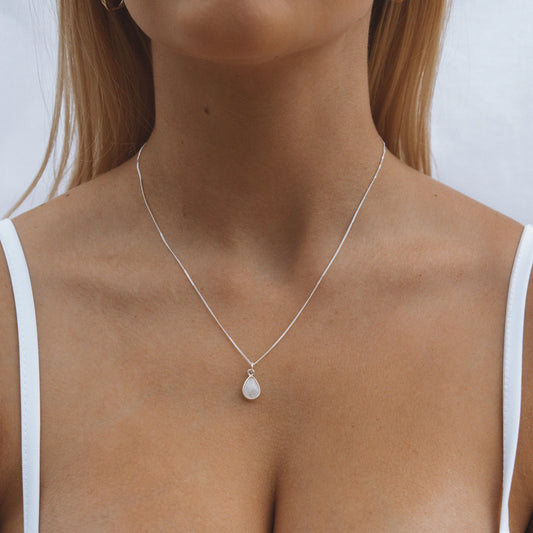 Moonstone Teardrop Necklace