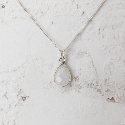 Moonstone Teardrop Necklace